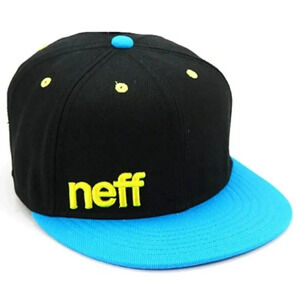 Neff Hat Cap Snapback Black Blue One Size Adjustable  Casual